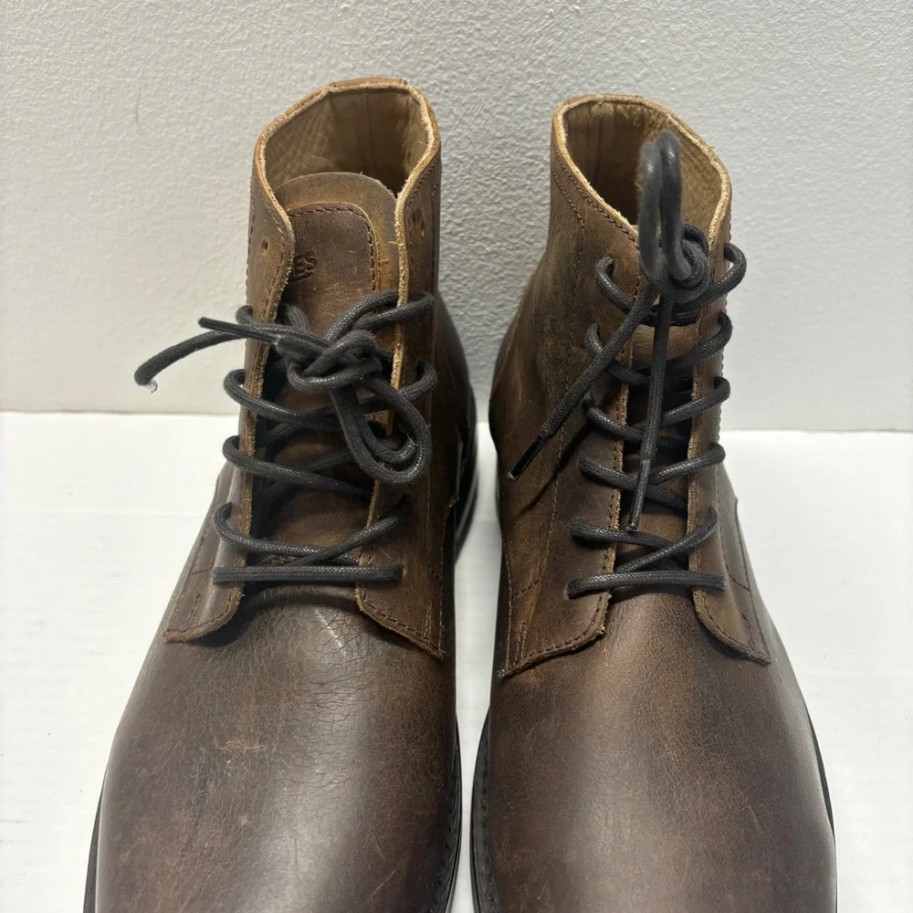 NWOT Rhodes Footwear The Dean Boot Lace Up Leather Brown Sz 9.5